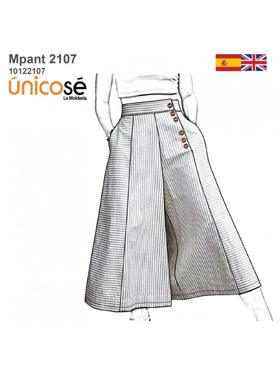 Patrón Pantalón Culotte Patrón de Mujer ✂ La Costurera Inquieta