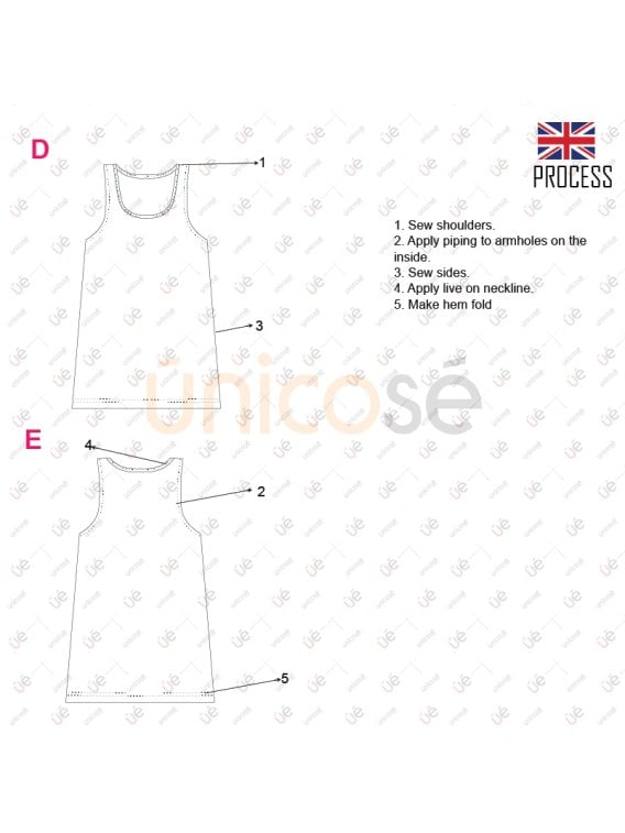 MOLDE POLERA MUSCULOSA NIÑA 2201