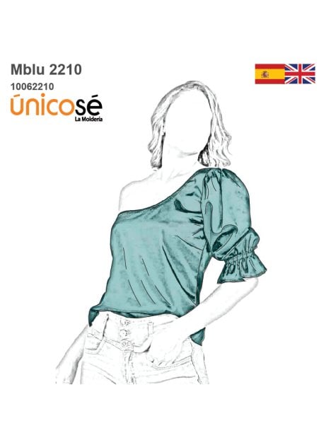 MOLDE BLUSA ASIMETRICA MUJER 2210