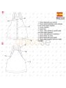 MOLDE VESTIDO JARDINERA BEBE 2301