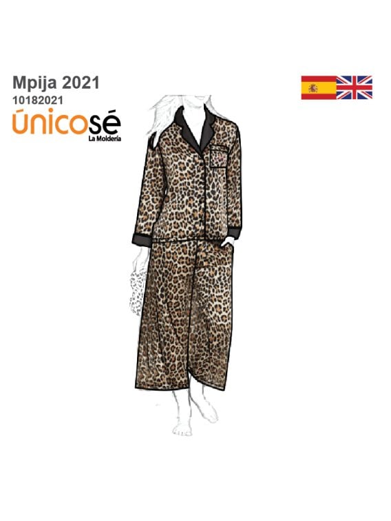 MOLDE PIJAMA 2 PIEZAS MUJER 2021