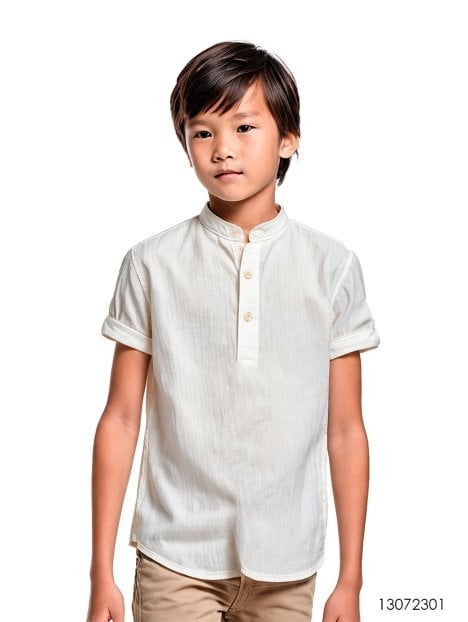 Fashion camisas cuello mao para niños