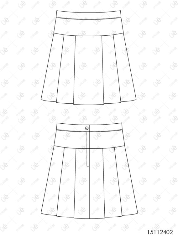 MOLDE ESCOLAR FALDA TABLAS 2402