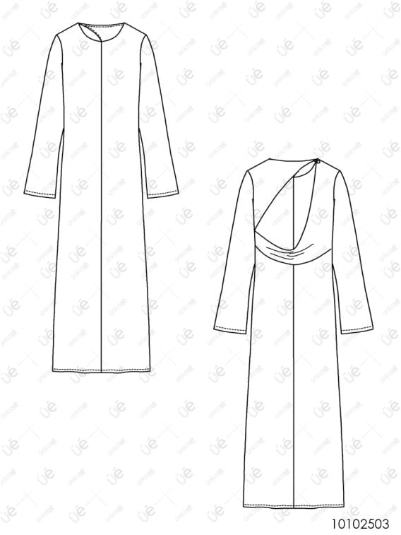 MOLDE VESTIDO MIDI MUJER 2503