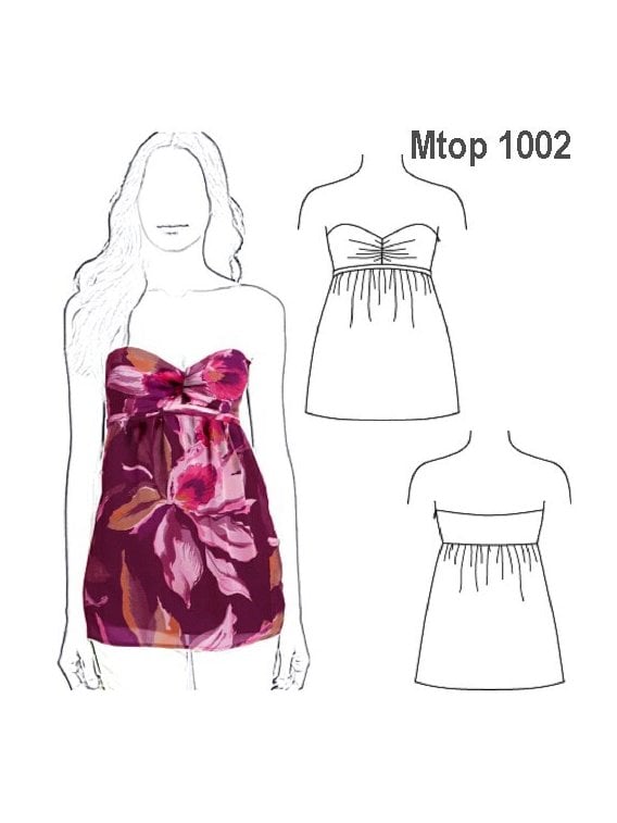 TOP STRAPLESS MUJER 1002
