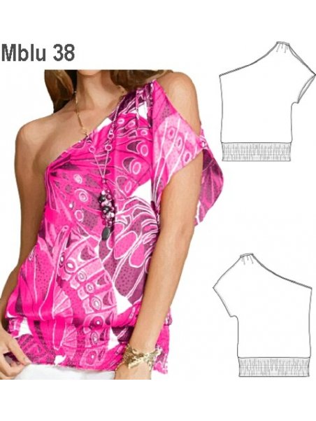 BLUSA SIN HOMBROS MUJER 0938